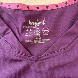 COPY - COPY - Heart Soul eggplant scrub top, Large